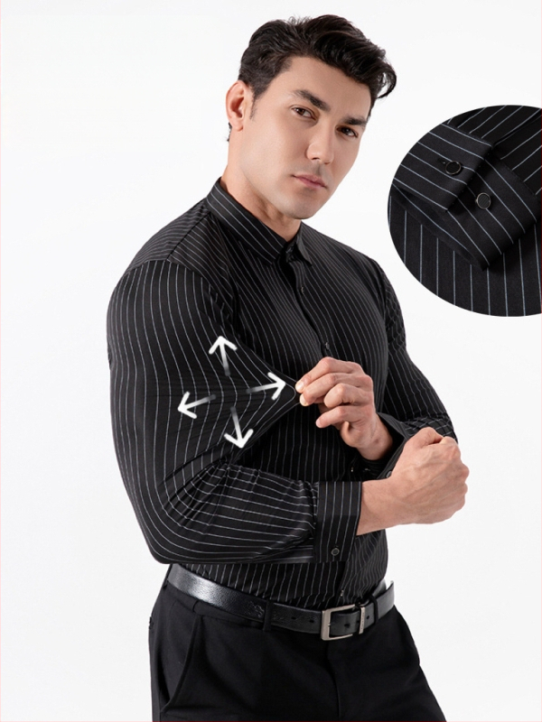 Triibuline särk nelja suunalise elastsusega, kortsukindel, ei vaja triikimist, pikkade varrukatega