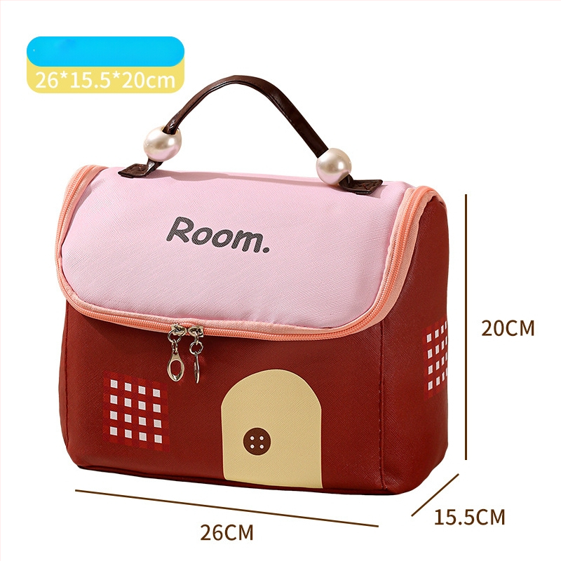 Meigikott suure mahutavusega – anime muster, veekindel PU + Oxford kangas, tõmblukk, vooder Oxford