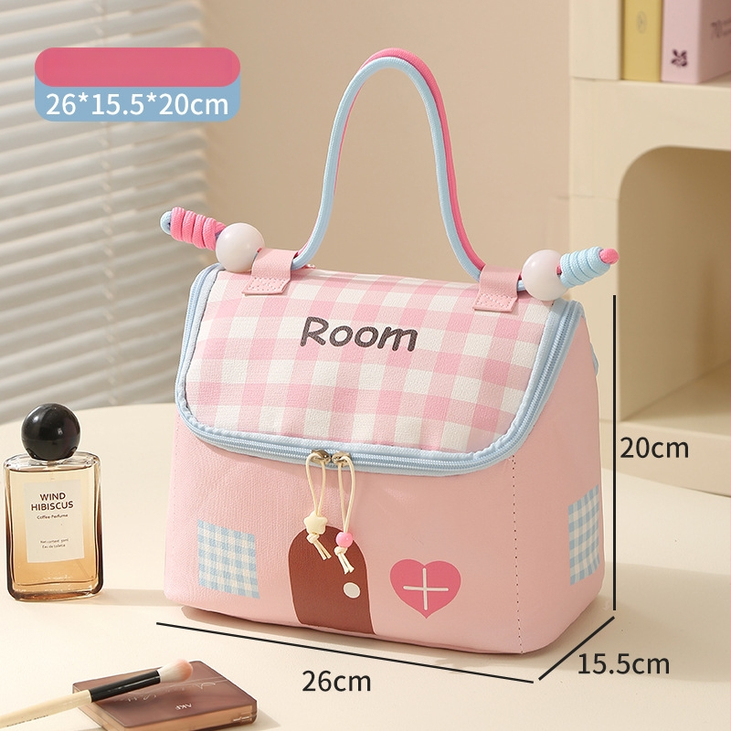 Meigikott suure mahutavusega – anime muster, veekindel PU + Oxford kangas, tõmblukk, vooder Oxford