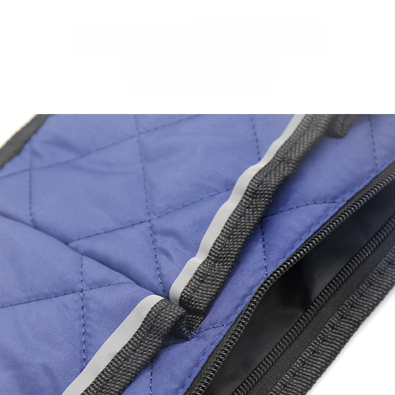 Ratastooli küljele kinnitatav hoiukott — mitmeotstarbeline tasku helkurribadega, ruudukujuline kuju, sobib reisidele ja kärudele