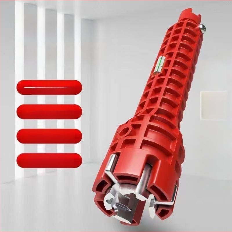 Pravý uhol polohovací nástroj - viacúčelový vodoinštalačný nástroj do kúpeľne pre demontáž a inštaláciu umývadla, rúr, kohútikov a uhlových ventilov (Import: Nie; Žiadne licencované súkromné značky)