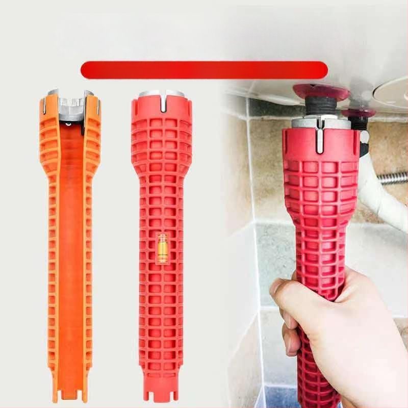 Pravý uhol polohovací nástroj - viacúčelový vodoinštalačný nástroj do kúpeľne pre demontáž a inštaláciu umývadla, rúr, kohútikov a uhlových ventilov (Import: Nie; Žiadne licencované súkromné značky)