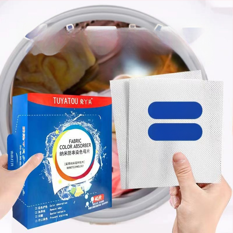 Rabbit Girl Lístok na zachytávanie farieb pri praní — hlboké čistenie, ochrana farieb, netkaný materiál