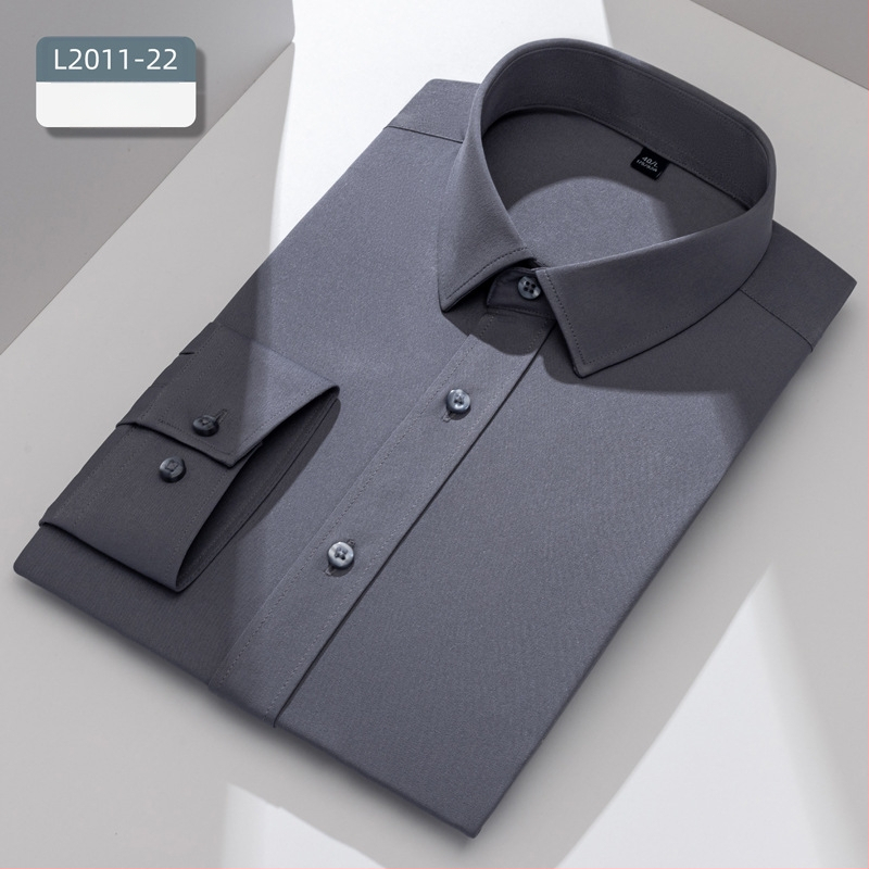 Meeste pikkade varrukatega särk, slim-fit, kortsuvaba, hingav polüesteri segu 92,6%