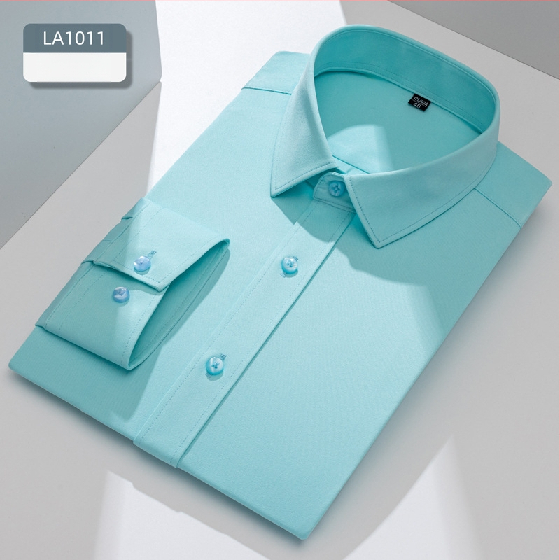 Meeste pikkade varrukatega särk, slim-fit, kortsuvaba, hingav polüesteri segu 92,6%