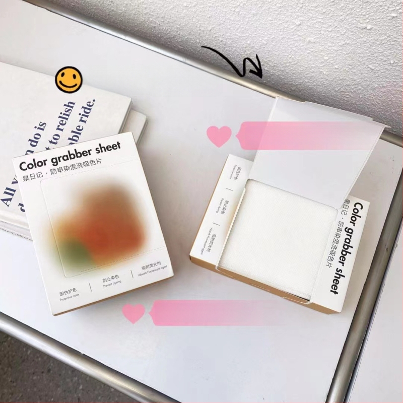 Lístky na zachytávanie farieb pri praní oblečenia – zabraňujú presuvu farieb, papier na pranie