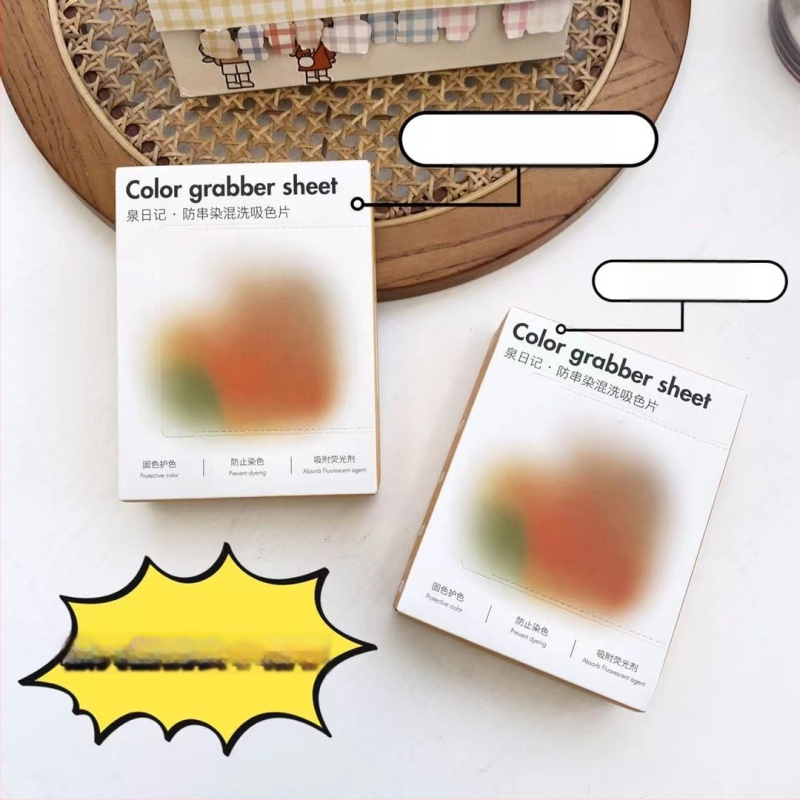 Lístky na zachytávanie farieb pri praní oblečenia – zabraňujú presuvu farieb, papier na pranie