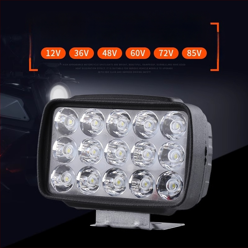 Shouli LED vysokovýkonný predný svetlomet pre elektrické tricikly, vonkajšie uchytenie, kompatibilný so 12V/48V/60V/72V