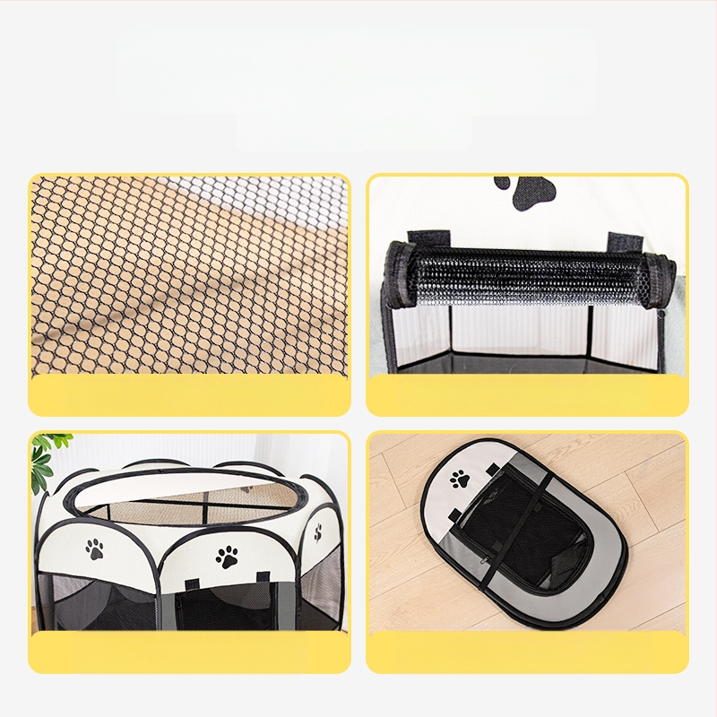 Qi oh Mačacie hniezdo v stane s osmihranným plotom, Oxford látka