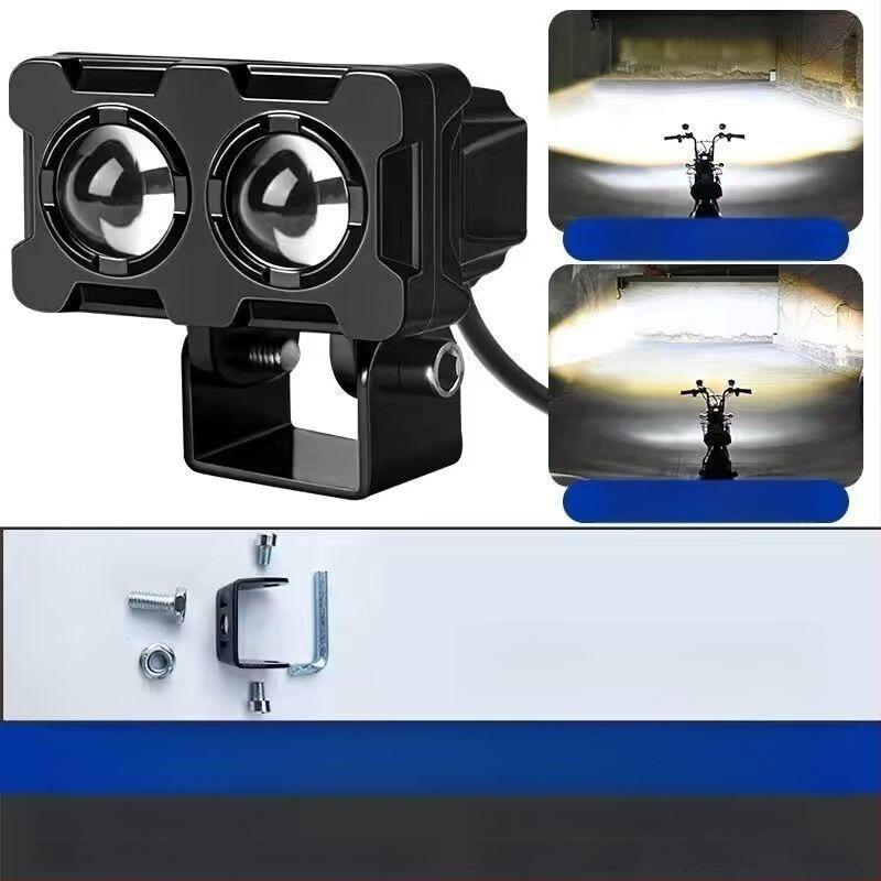 Elektriliste sõidukite esilatern, äärmiselt ere LED valgus, läätsedest esilatern, mootorratastele ja kolmerattalistele, vilkuv spottvalgus (Mudel: Universal Model; Valgusallikas: W; Paigaldus: Ei; Artiklinumber: TTT1005506531)