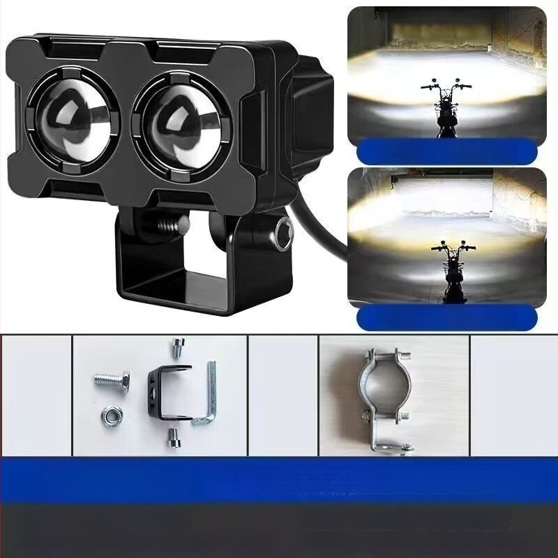 Elektriliste sõidukite esilatern, äärmiselt ere LED valgus, läätsedest esilatern, mootorratastele ja kolmerattalistele, vilkuv spottvalgus (Mudel: Universal Model; Valgusallikas: W; Paigaldus: Ei; Artiklinumber: TTT1005506531)