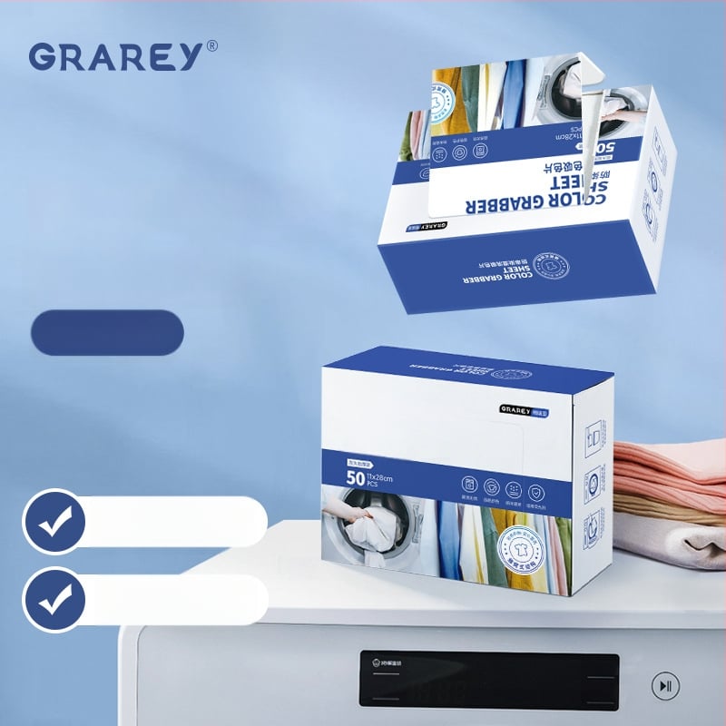 Prací list s fixáciou farieb, proti prenosu farieb, proti škvrnám, antibakteriálny, farby si zachovávajú jas — Greyia