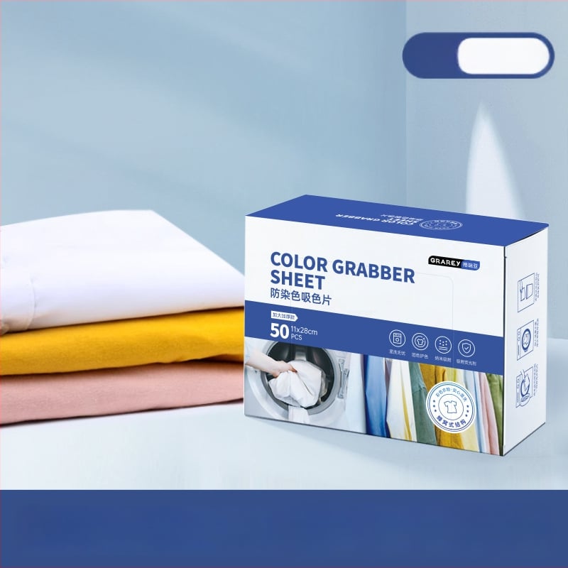 Prací list s fixáciou farieb, proti prenosu farieb, proti škvrnám, antibakteriálny, farby si zachovávajú jas — Greyia