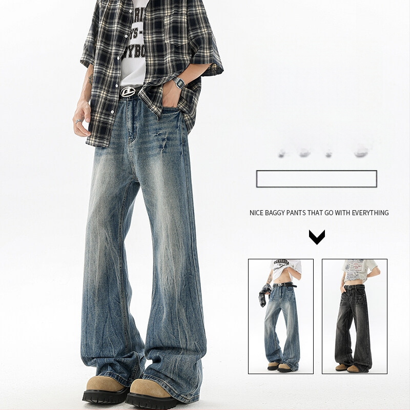 Retro-stiilis džinsid, sirge lõikega, keskmise kõrgusega vöö; tõmblukk; kangas: 67% puuvill, 18% polüester, 15% viskoos; pesemine