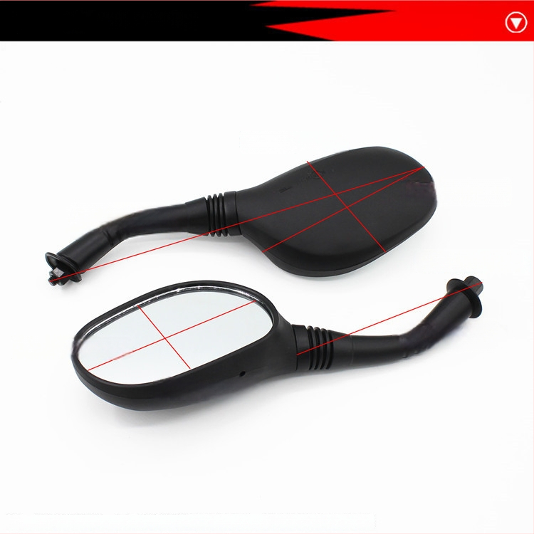 Zrkadlo spätné pre elektrický skúter Mojielong, plastové puzdro, sklenená plocha, dvojšilové vedenie (plastové puzdro, sklenená plocha, Mojielong, dvojšilové vedenie)