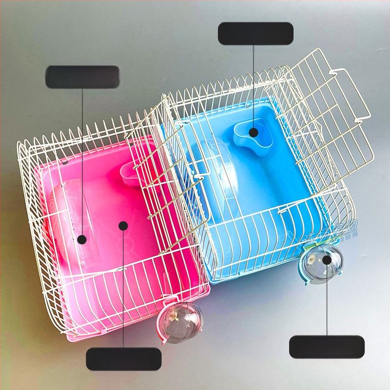 Klietka pre hamster, záhradný štýl, prenosná plastová konštrukcia, značka Yiheng, vhodná na všetky ročné obdobia