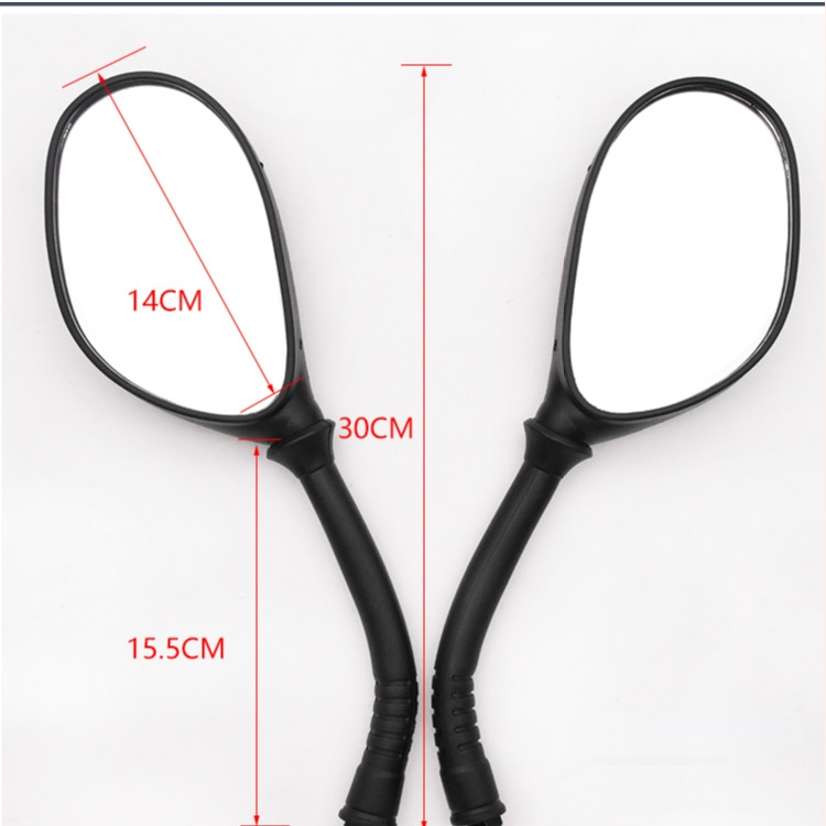 Zrkadlo na skuter - Mojielong, sklo, plast + železo, model WH100T-A-H, plastový kryt