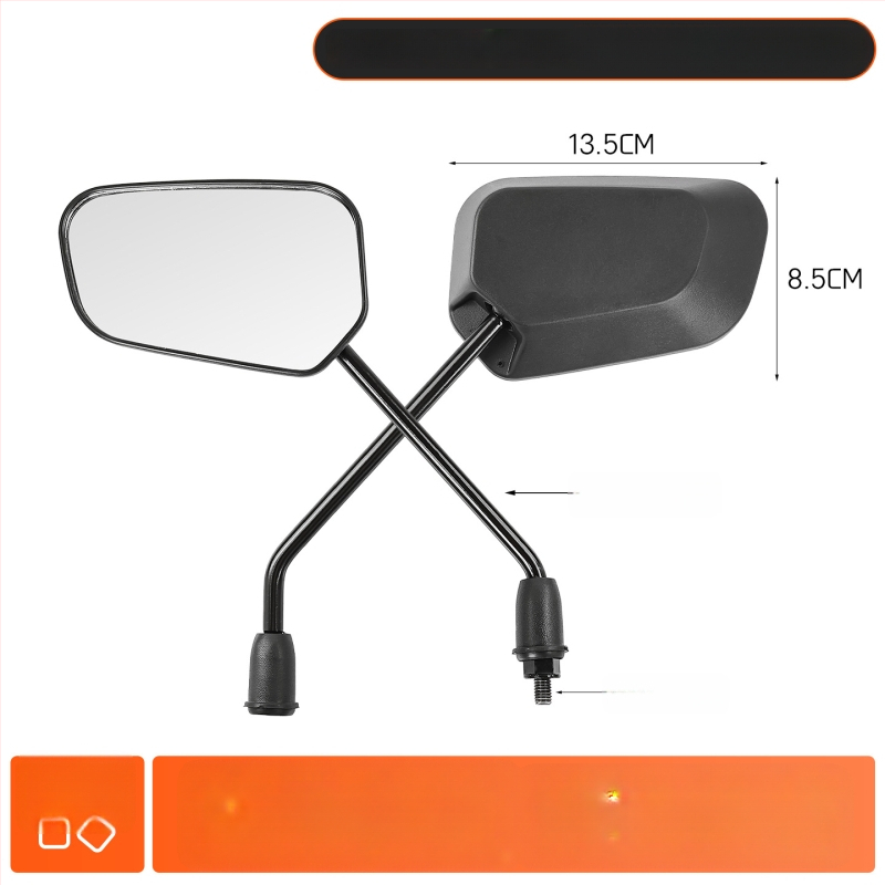 Zrkadlo spätného pohľadu pre elektrický motocykel - HD širokouhlé konveksné, plast + sklo, Mojielong, Kód produktu 2505310004