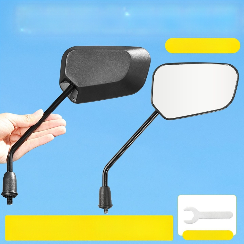 Konvexné spätné zrkadlo pre skúter s antireflexnou vrstvou; materiál plast + sklo; závit 8 mm; kompatibilné Xiaoniu/Yadea No.9