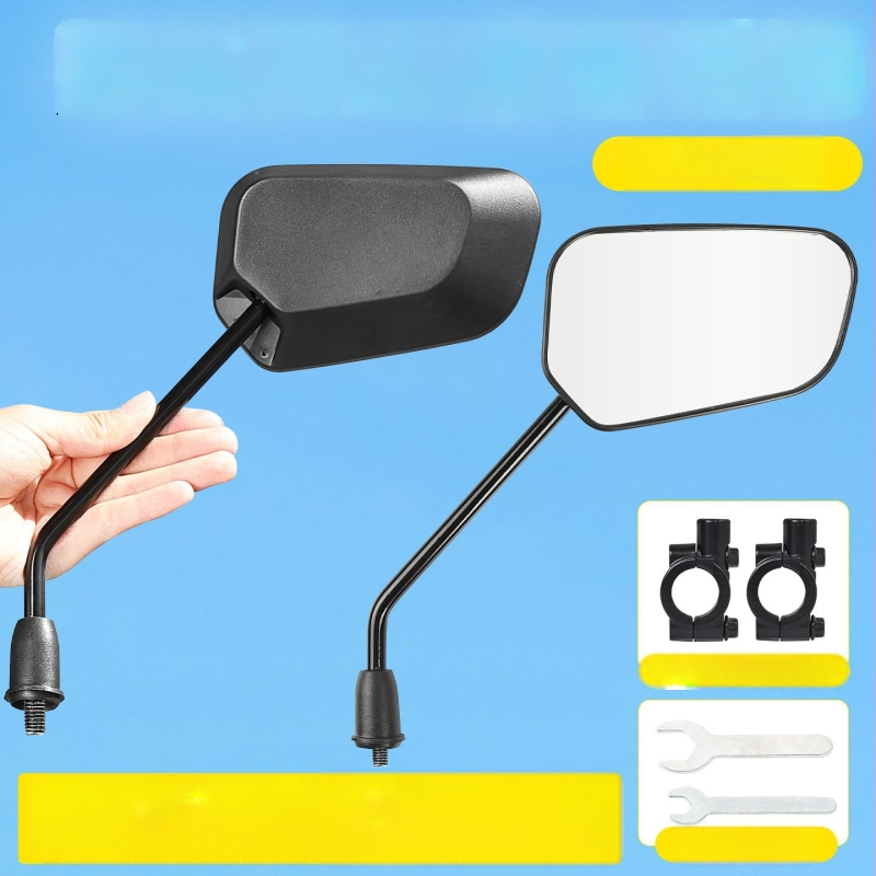 Konvexné spätné zrkadlo pre skúter s antireflexnou vrstvou; materiál plast + sklo; závit 8 mm; kompatibilné Xiaoniu/Yadea No.9