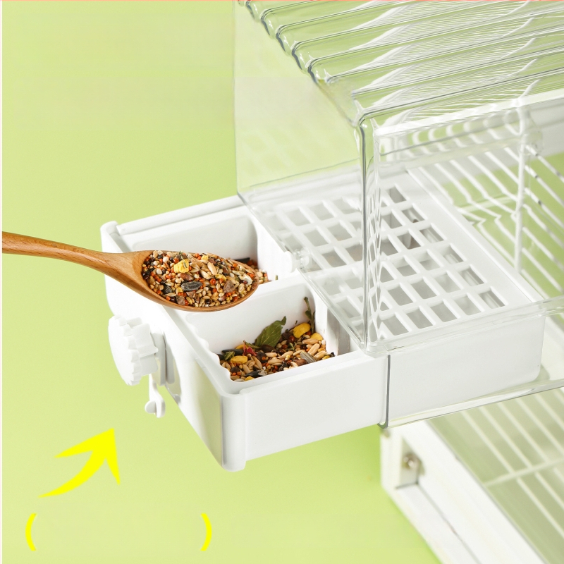 Папагалска купа за къпане – пластмасова, антиразплискваща, марка Yao Chong Ji, за птици