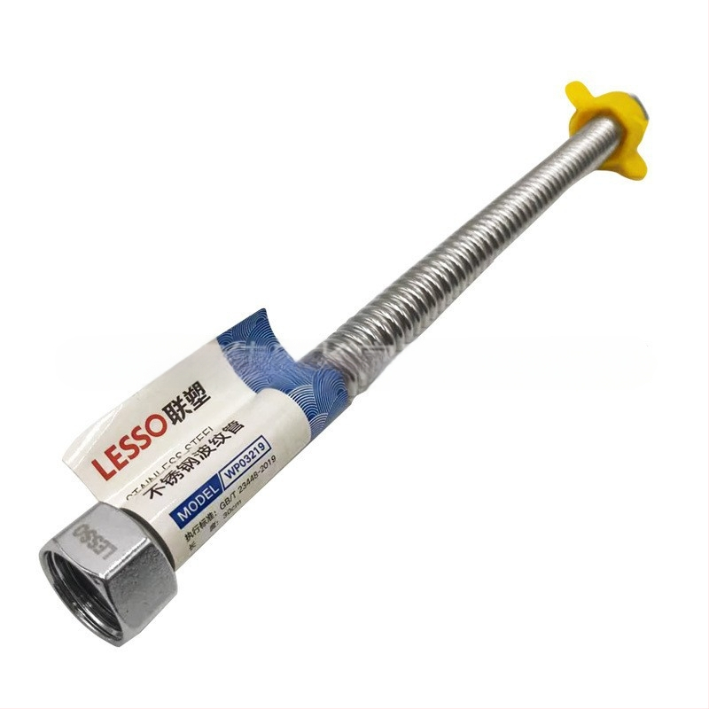 Nerezový ohybný prívodný trub pre ohrievač vody, 1,6 MPa, max. 85°C, závit, Liansu