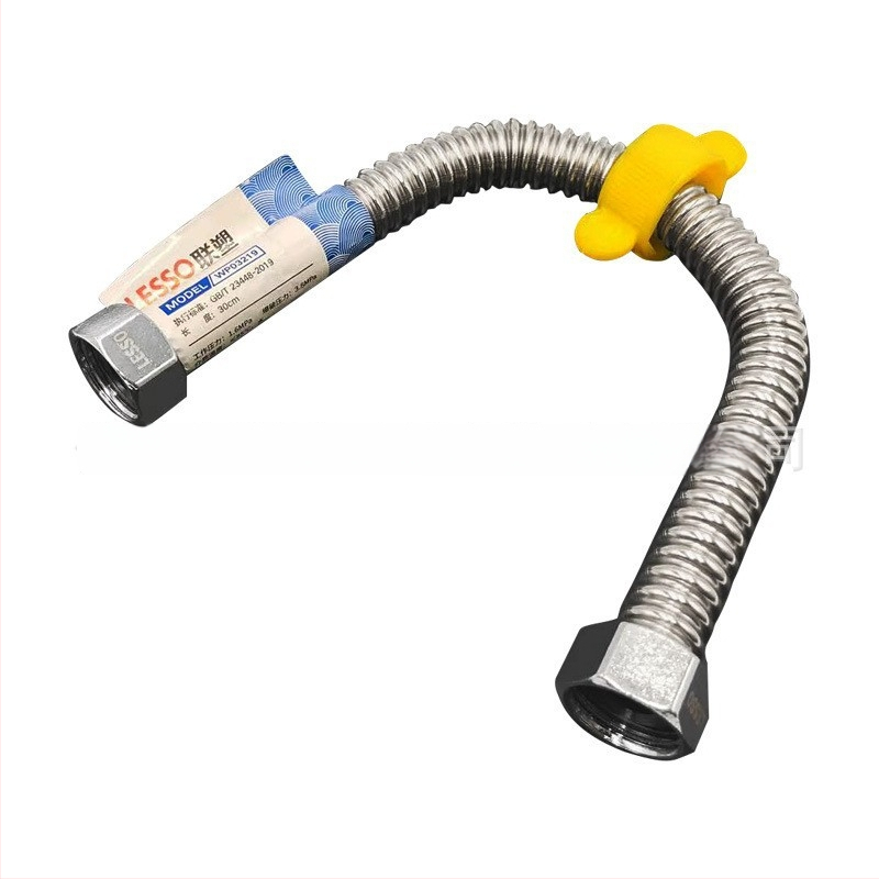 Nerezový ohybný prívodný trub pre ohrievač vody, 1,6 MPa, max. 85°C, závit, Liansu