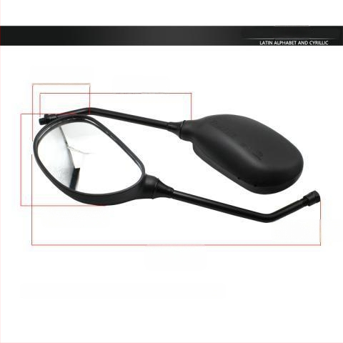 Scooteri tagantvaatepeegel Mojielong Qiaoge 100, ühildu Qioge Li Ying Ling Ying, plastikust korpus, paigaldus parema ja vasakpoolse keermega