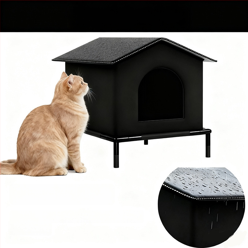 Kotec pre mačky — uzavretá stan, priestranná, vodotesná, odolná voči chladu, odolná voči uhryznutiam, pre všetky ročné obdobia