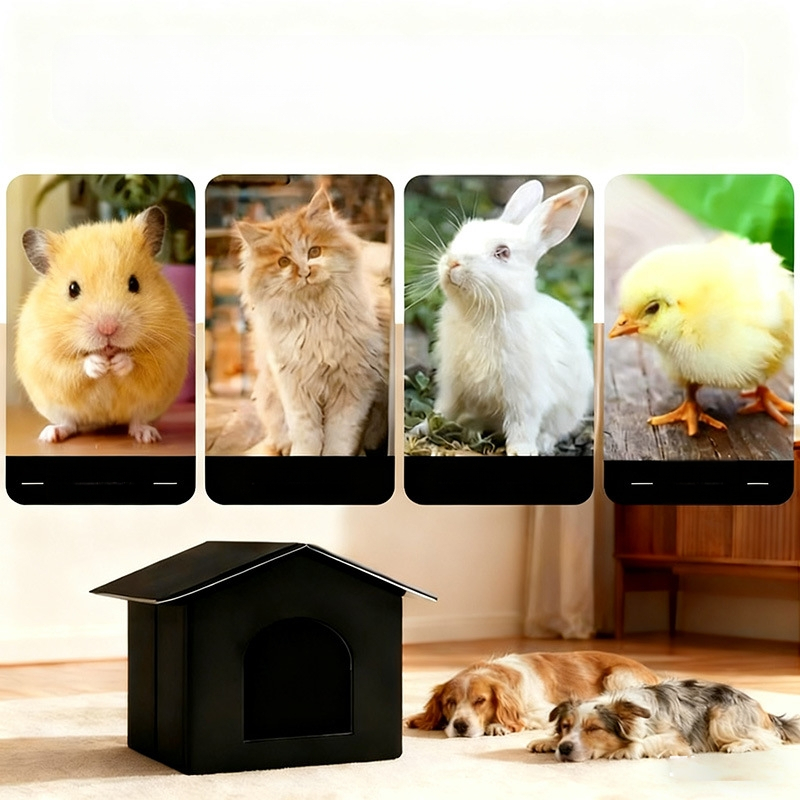 Kotec pre mačky — uzavretá stan, priestranná, vodotesná, odolná voči chladu, odolná voči uhryznutiam, pre všetky ročné obdobia