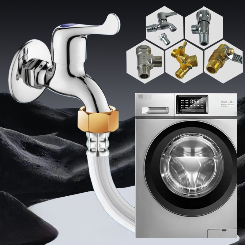 Veesissevoolutoru pesumasinale – PVC, nominaalne rõhk 1.0, töötemperatuur 0–80°C, käsitsi paigaldus, Huixin