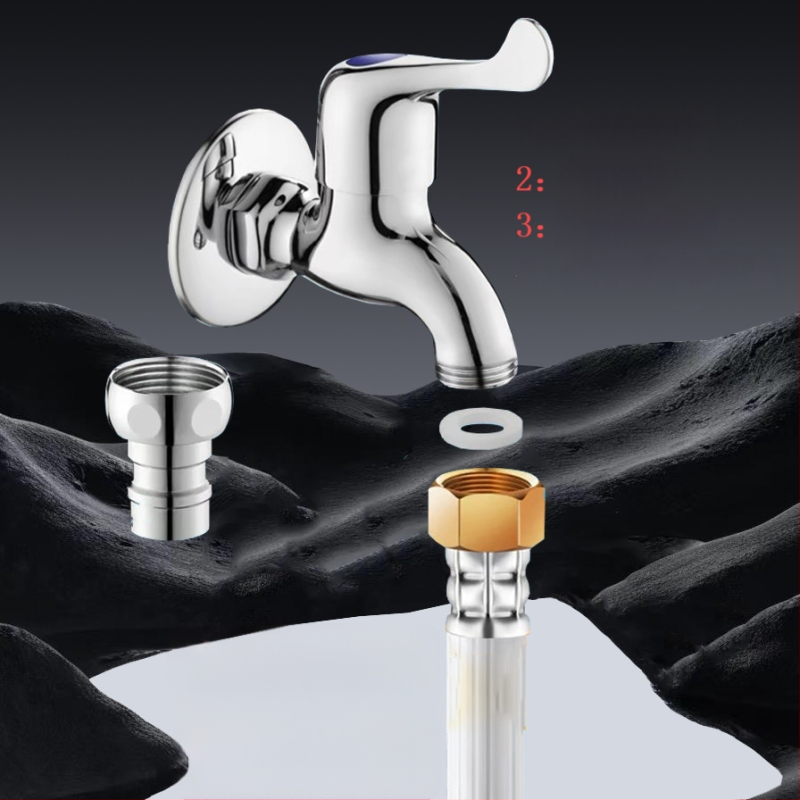 Veesissevoolutoru pesumasinale – PVC, nominaalne rõhk 1.0, töötemperatuur 0–80°C, käsitsi paigaldus, Huixin