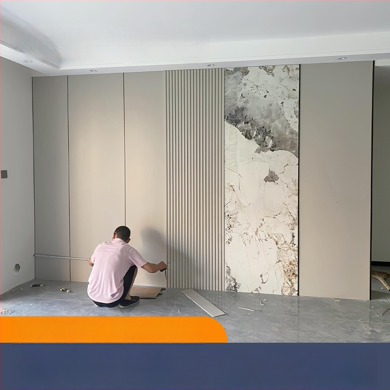 Panel na stenu z bambusových vlákien s uhlíkovým vláknom; drevený dekoratívny povrch, bez švov, vodeodolný a vlhkosti odolný, moderný minimalistický štýl, model 9.3