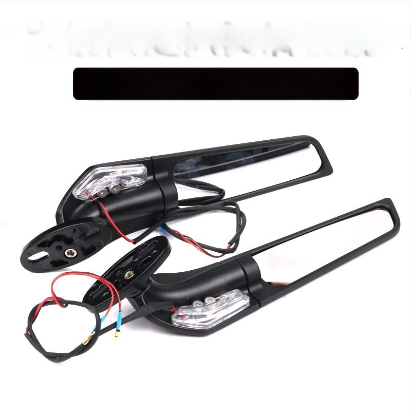 Motorratta tagumise vaate peegel integreeritud suunatulega, ruudukujuline peegel, alumiiniumisulam, mudel 32352656.