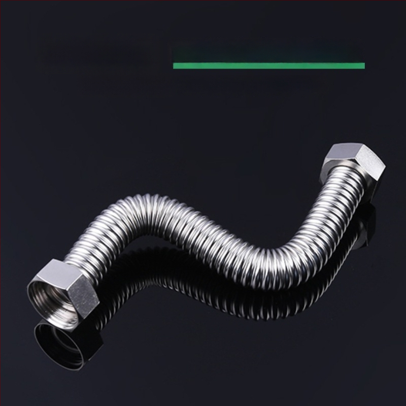 304 nerūdijančio plieno vandens įvado žarna boileriui, skalbimo mašinai ir tualetėms — banginį metalinį vamzdelį, rankinis montavimas, nominalus slėgis 1.6–2.0, veikimo temperatūra -20–200°C