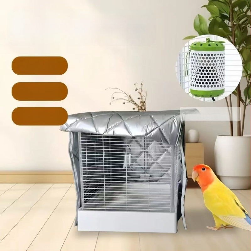 Клетъчен покрив за птици с памучна подплата, топъл, еднослоен, без ролки, модел L437108