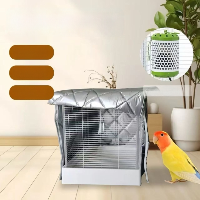 Клетъчен покрив за птици с памучна подплата, топъл, еднослоен, без ролки, модел L437108