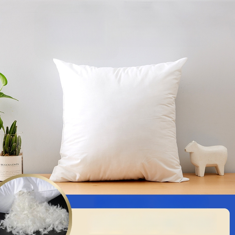 Padja sisemise tuumaga selja ja vöötoe toe jaoks, ančių pūkų täidis, puuvillane kate, ühetooniline, tänapäevane minimalistlik stiil