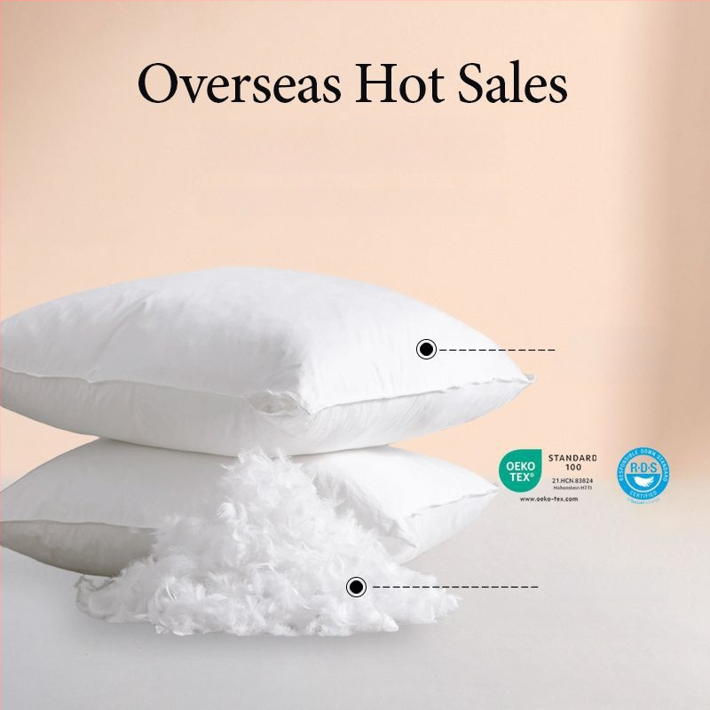 Padja sisemise tuumaga selja ja vöötoe toe jaoks, ančių pūkų täidis, puuvillane kate, ühetooniline, tänapäevane minimalistlik stiil