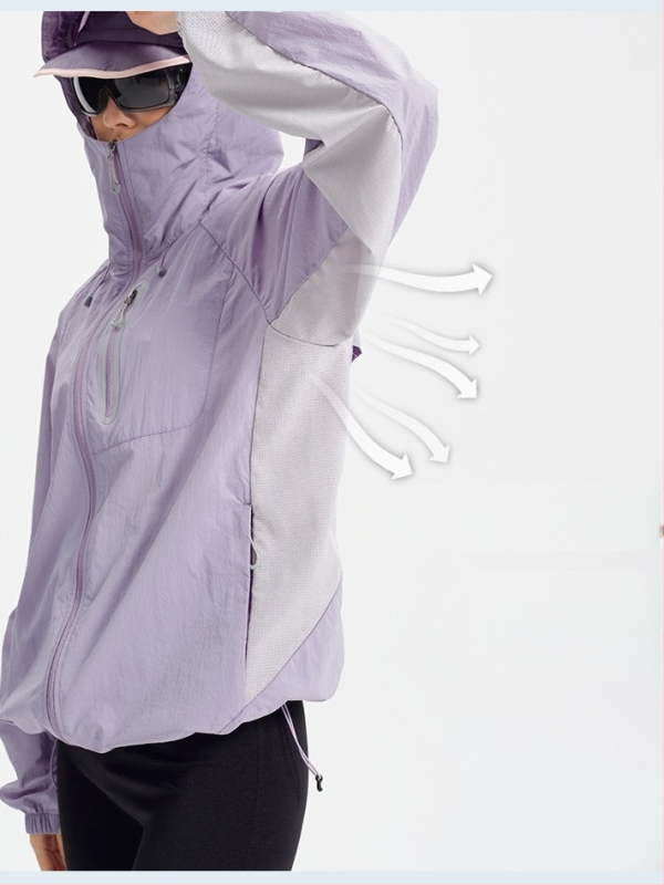 Välisjope kapuutsiga, hingav, kiiresti kuivav, UV kaitse UPF100+, nailonist kangas