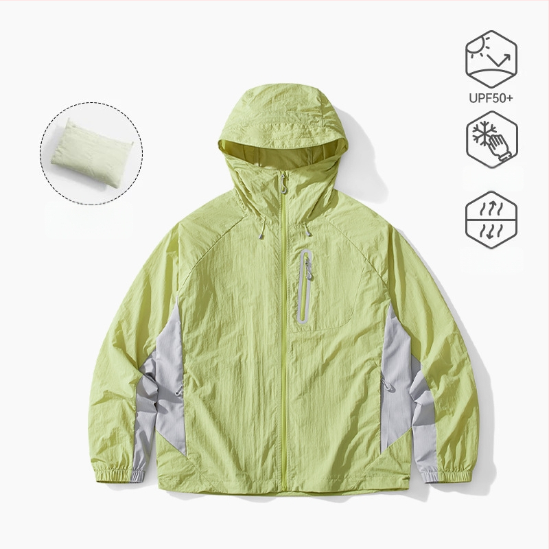 Välisjope kapuutsiga, hingav, kiiresti kuivav, UV kaitse UPF100+, nailonist kangas