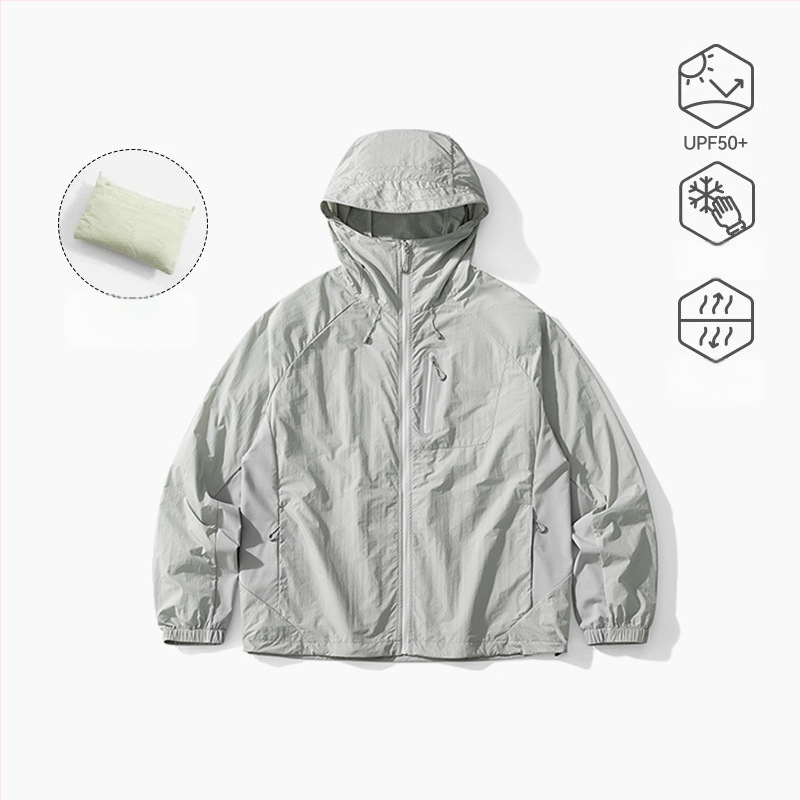 Välisjope kapuutsiga, hingav, kiiresti kuivav, UV kaitse UPF100+, nailonist kangas