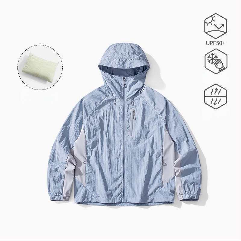 Välisjope kapuutsiga, hingav, kiiresti kuivav, UV kaitse UPF100+, nailonist kangas