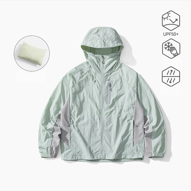 Välisjope kapuutsiga, hingav, kiiresti kuivav, UV kaitse UPF100+, nailonist kangas