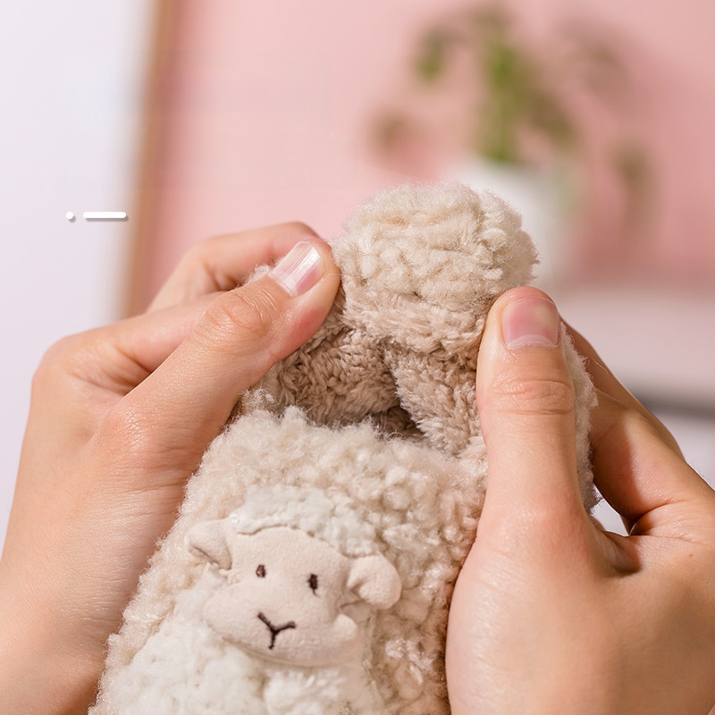 Sise beebi puuvillased sussid - Karikatuurimuster, sametist ülaosa, libisemisvastane TPR talla, vanuse 1–6 aastat