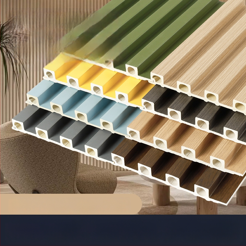 Gril panel na stenu z ekologického dreva s dutým PVC dizajnom, model Grille, štýl: Grille, Americký, Nový Čínsky, Moderný minimalistický, na pozadie TV a strop