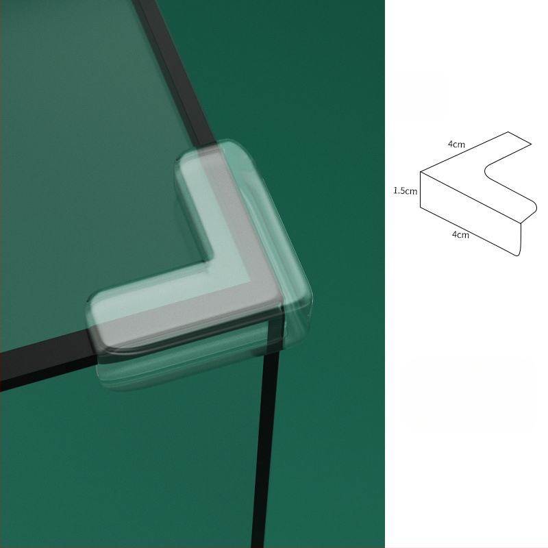 BH detská ochrana rohu stola pre deti, silikónová rohová ochrana, pravouhlý tvar, model B2135, 1000 ks/krabica, čiarový kód 1111111