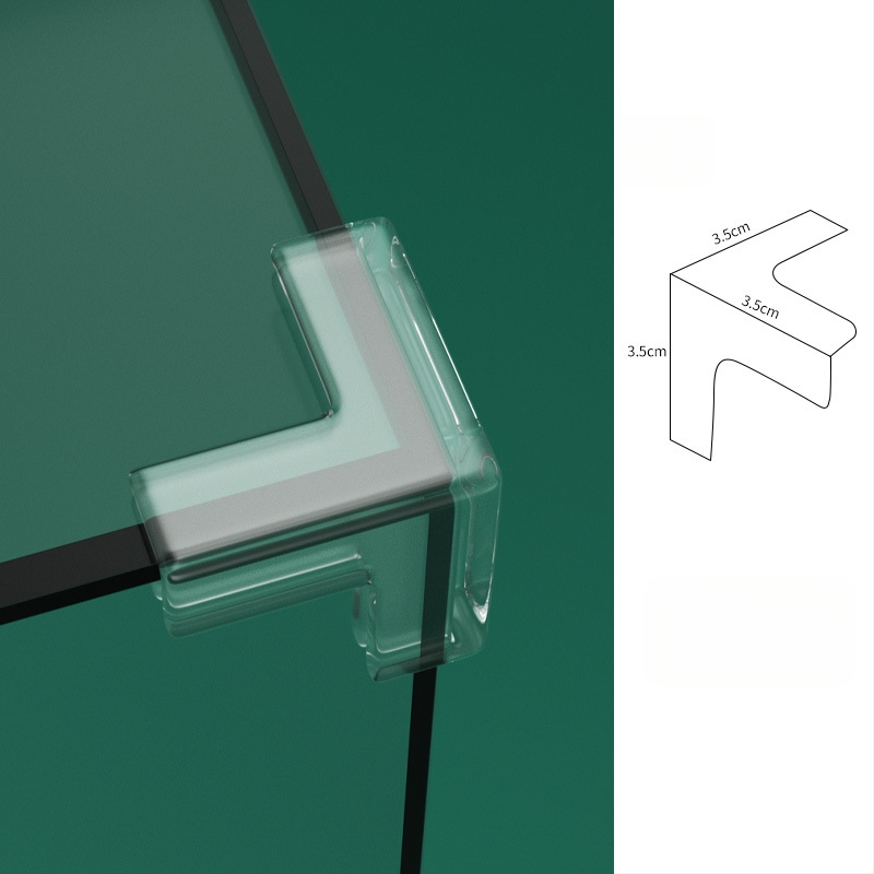 BH detská ochrana rohu stola pre deti, silikónová rohová ochrana, pravouhlý tvar, model B2135, 1000 ks/krabica, čiarový kód 1111111