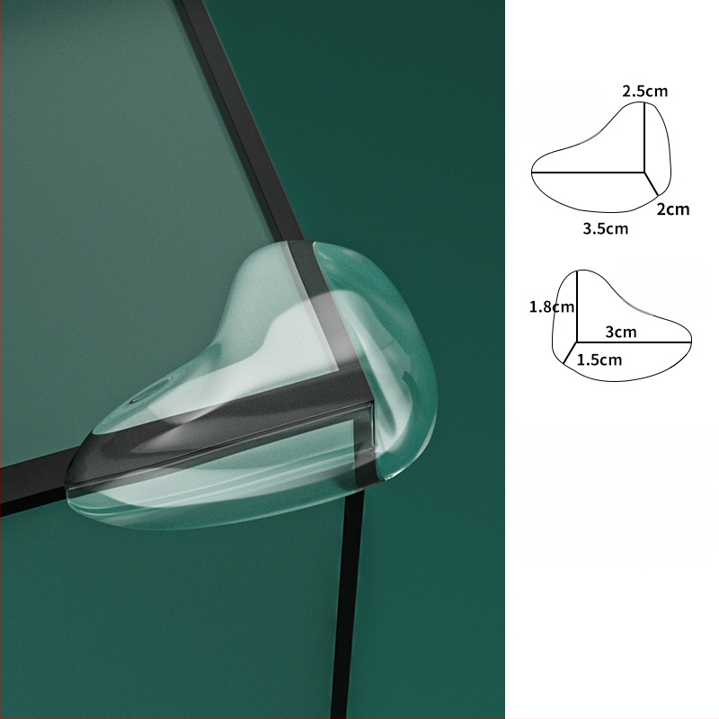 BH detská ochrana rohu stola pre deti, silikónová rohová ochrana, pravouhlý tvar, model B2135, 1000 ks/krabica, čiarový kód 1111111