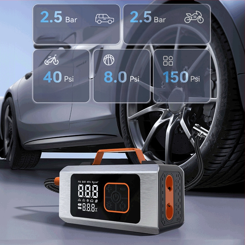 All-in-One za auto: Hitni startač s visokim kapacitetom, usisivač prašine i pumpa za nadimanje, ulaz 14,8V, izlaz 12V, Cross-border Qualification, 3C certifikat 2025200914003294
